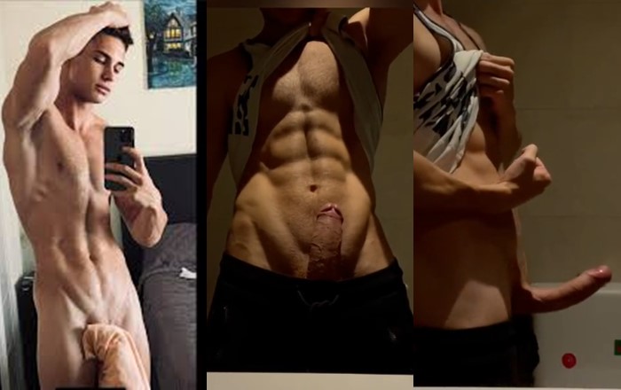 JesusxVIP Flexes and Jerks Rock Hard Cock