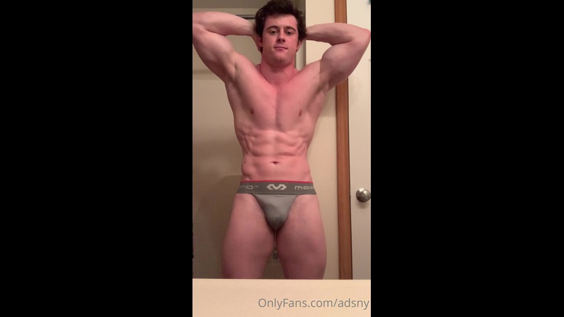 Muscular Body Jockstrap Show Off - Adam Snyder