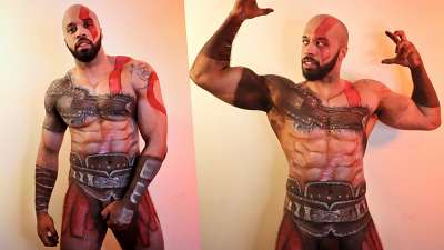 Ricardo Prince as Kratos in God of War PicAsssHole