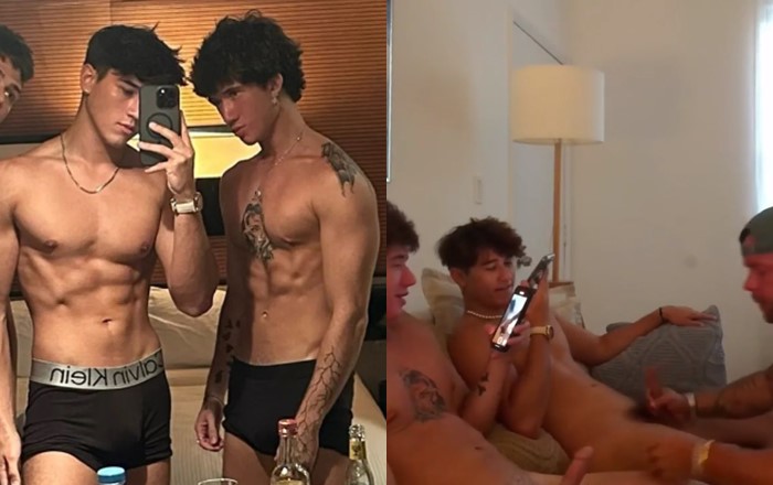 Ethan Wilson and Mickeyy Get Sucked by Kingpayton211 in Wild Gay Threesome