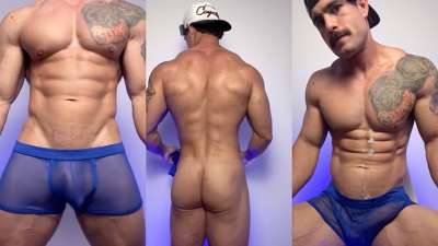 BrendonWharton strokes his hard cock in sexy underwear