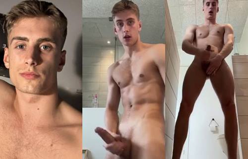 Blonde Athlete Jerk Off Compilation Video