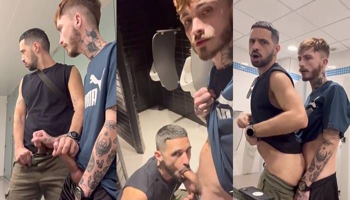 Hariel Dias and Shulxxx have hardcore public bathroom sex