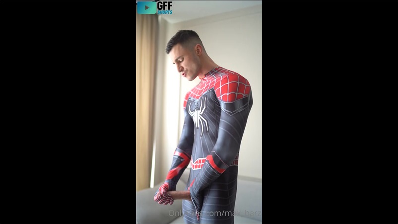 Max Barz Jerks Big Cock in Spider-Man Costume - max_barz