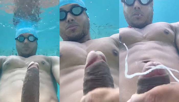 Diego Barros Pool Jerk Off and Cum Shot