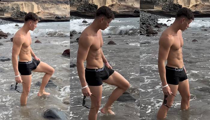 Model Ken (kenpop79) Flashes Bulge in River Public Showoff
