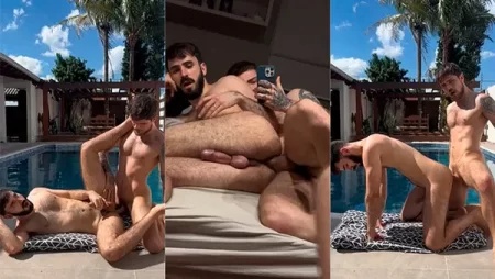 Ivan Dotcom and Felippe Masson pool fuck session