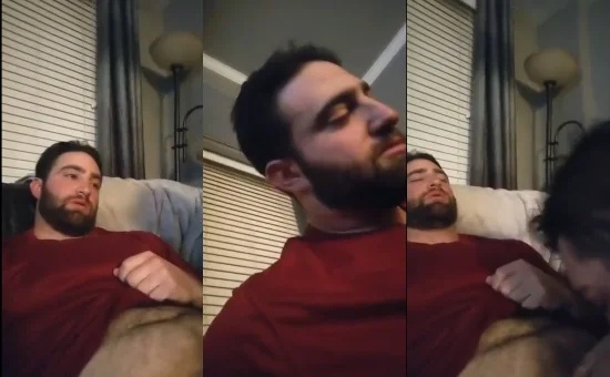 Bearded guy gets passionate head from eager partner