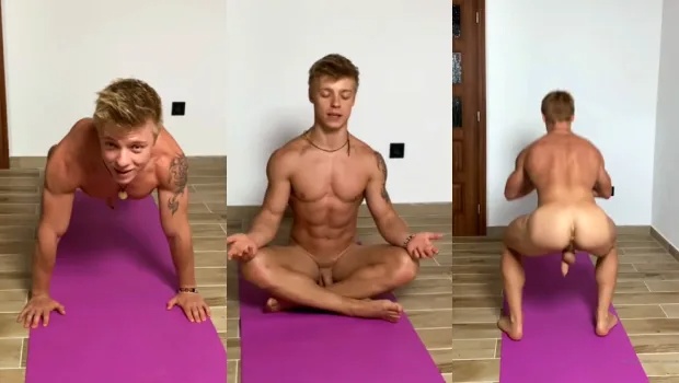 Fit twink naked workout