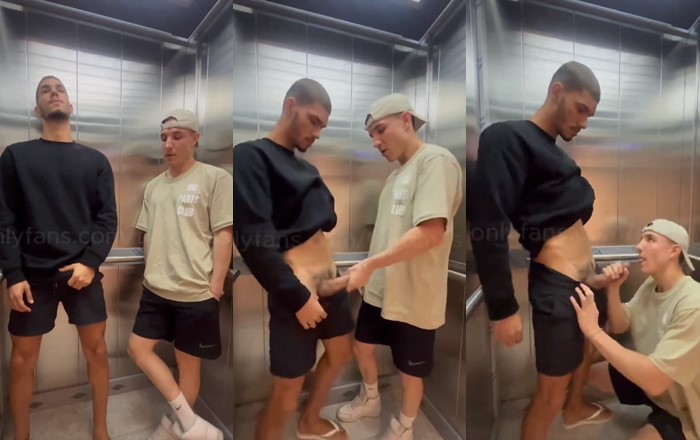 Txxomas Gets Blowjob in the Elevator