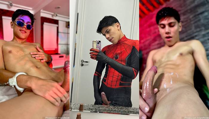 Allan Ozaki gets quick blowjob and facial in shower