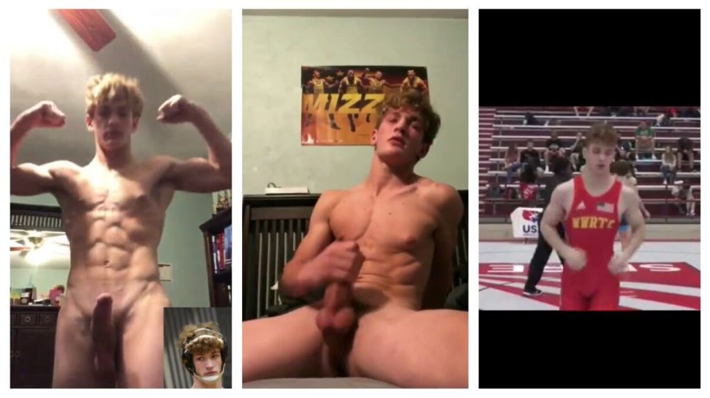 Twink Wrestler Jerks Off in Solo Session