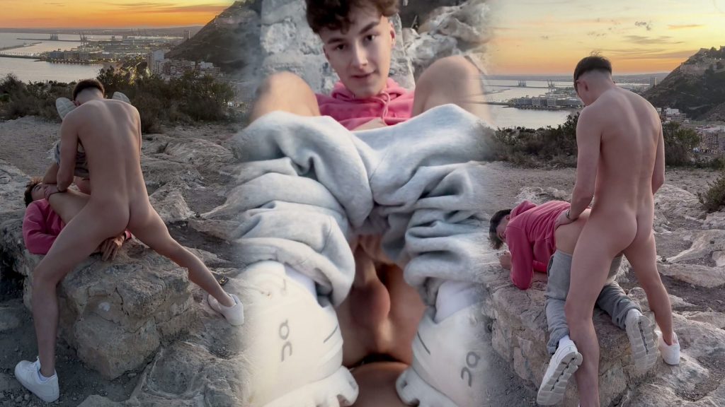 Alo_Twink and Oskarx fuck at the overlook at sunset