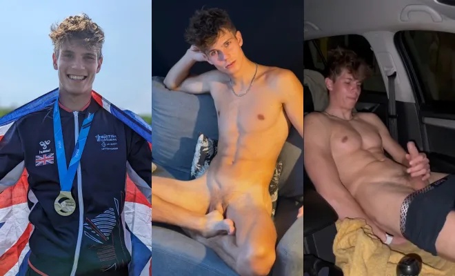 British Olympian Kurt Adams Jerk Off Compilation