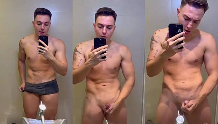 Iago Alves Jerks Off In Bathroom Solo