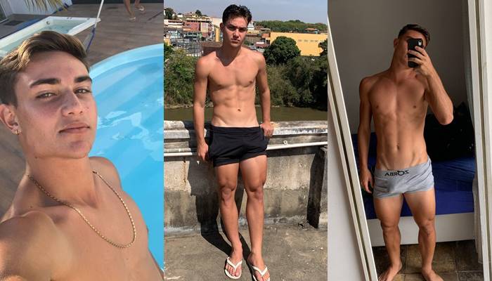 Pedrinho Fhaz Jerks Off in Shower - Hot Solo Male Masturbation