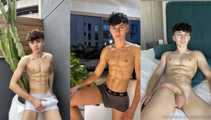 DanielxTwink Jerks Off with Fleshjack Toy
