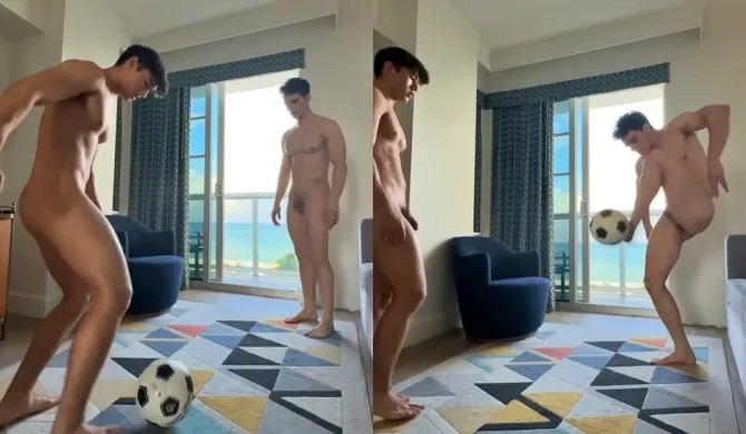 Ethan Wilson and Friend Play Soccer Ball Naked - Ethan_w999