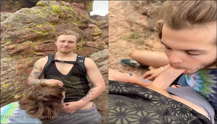 Outdoor Hiker Gets Cock Sucked During Trail Break