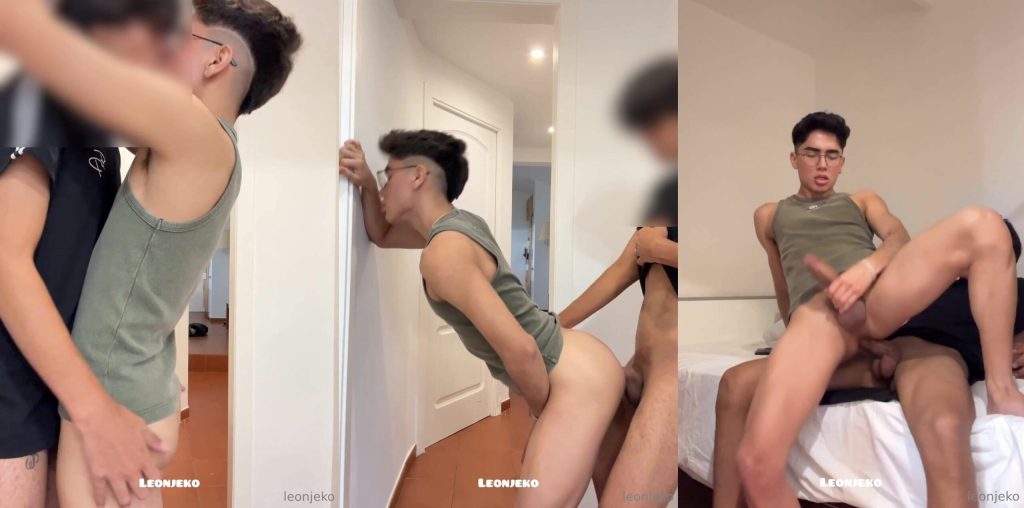 Columbian twink Jeriko Leon gets hard anal fucking from leonjeko