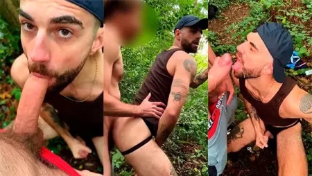 Eli Thorne Takes Top Monster Cock in the Woods - Big Boi Eli