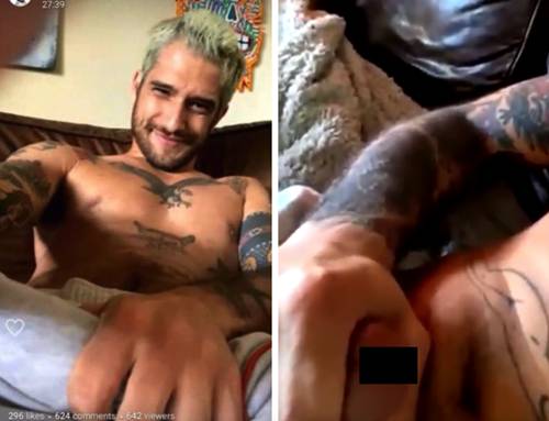 Tyler Posey Strokes His Hard Cock for Camera