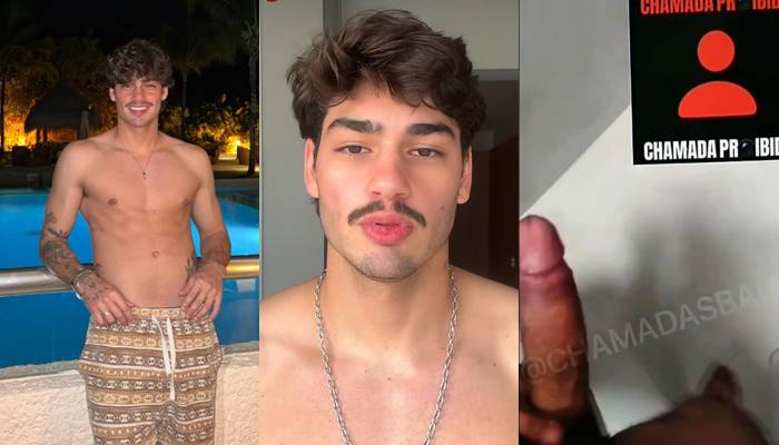 Ulisses DJ strokes his hard cock in steamy shower