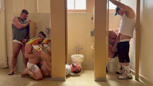 What Happens in the Schoolhouse Bathroom: Gay Porn Anal Action Unfolds