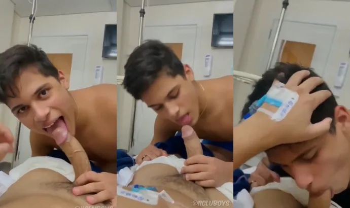 Rick Duart gets blowjob from twink buddy in hospital