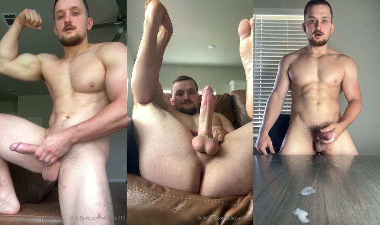 Jerking off and shooting a huge load across my table - Blessed213