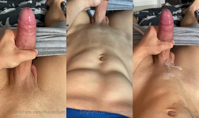 Jerking my cock in bed until I cum over myself - Michael Ross (destroyboy)