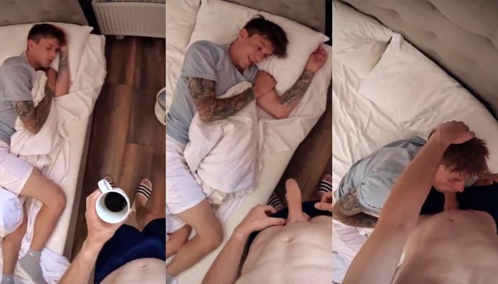 Boyfriend Wakes Up to Cock Down Throat - leons_stories