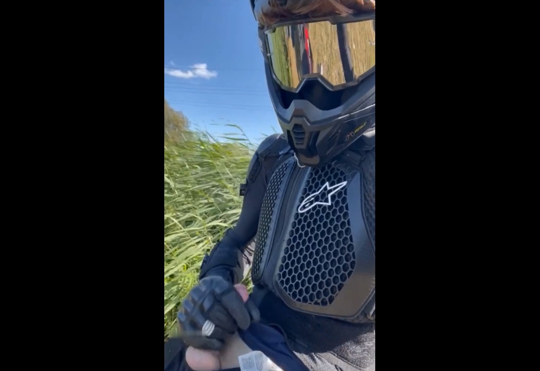 Jack Vermeulen jerks off on dirt bike