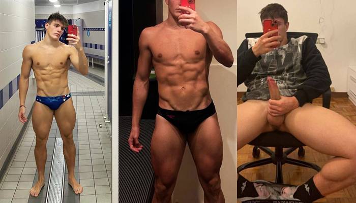 Stefano Belotti Jerks Off and Does Nude Squats - Olympic Athlete