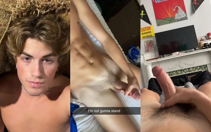 College stud jerks his cock in hot compilation