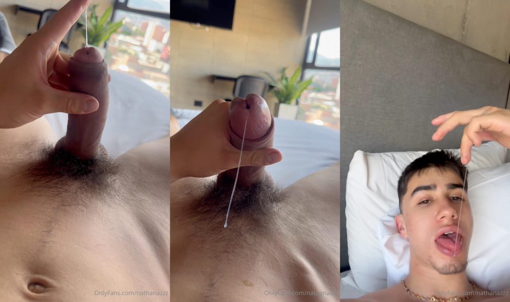 Nathan Luna (nathanazzz) Shows Off and Tastes His Precum
