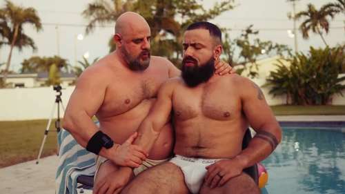 TouchAsmr and Damian - Poolside Massage Worship Session