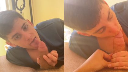 XaviBlinded and Facundo Sanchez – Quick POV blowjob – OnlyGayPorn