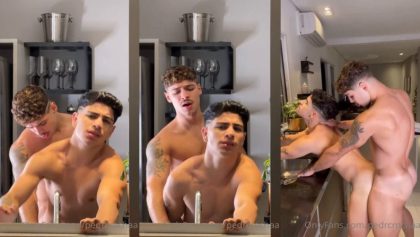 Pedrorochaa – fucking hard in the kitchen – OnlyGayPorn