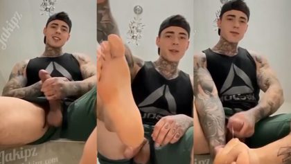 Jakipz – Jerking off after gym and cumming on my foot – OnlyGayPorn