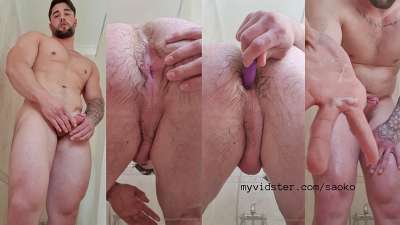 ClarkKentBoy shows his ass and jerks in the shower – OnlyGayPorn
