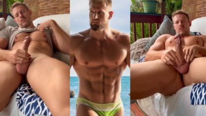 Adonis jerks off on the porch – OnlyGayPorn