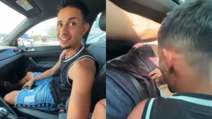 Blowing the uber driver – OnlyGayPorn