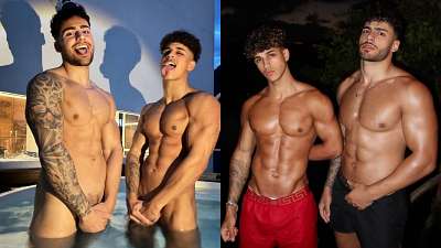 Sepanta and FitNarad show off their cocks in the jacuzzi – OnlyGayPorn