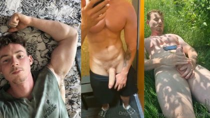 Tom Sutcliffe – big dick of EnglishLad – Jerking and cumming on grass – OnlyGayPorn