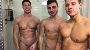 Having a shower with some mates and fooling around together – Jon Kael (tim_vz)