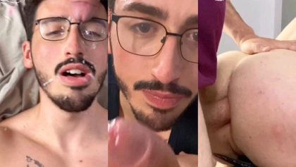 Bearded received Loads Of Cream On His Face – OnlyGayPorn