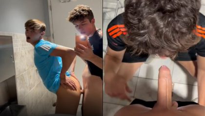 Svandylove fucks in bathroom – OnlyGayPorn