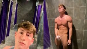Troy jerks off in the gym shower – brandtsboys – OnlyGayPorn