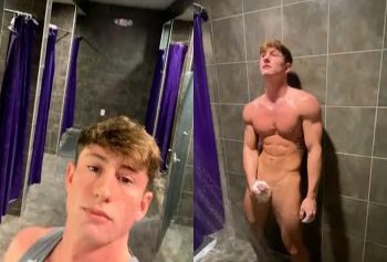 Troy jerks off in the gym shower – brandtsboys – OnlyGayPorn